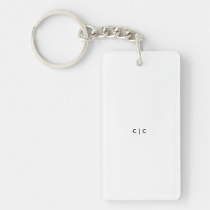 Acrylic Keychain, Rectangle (double-sided) Key Ring