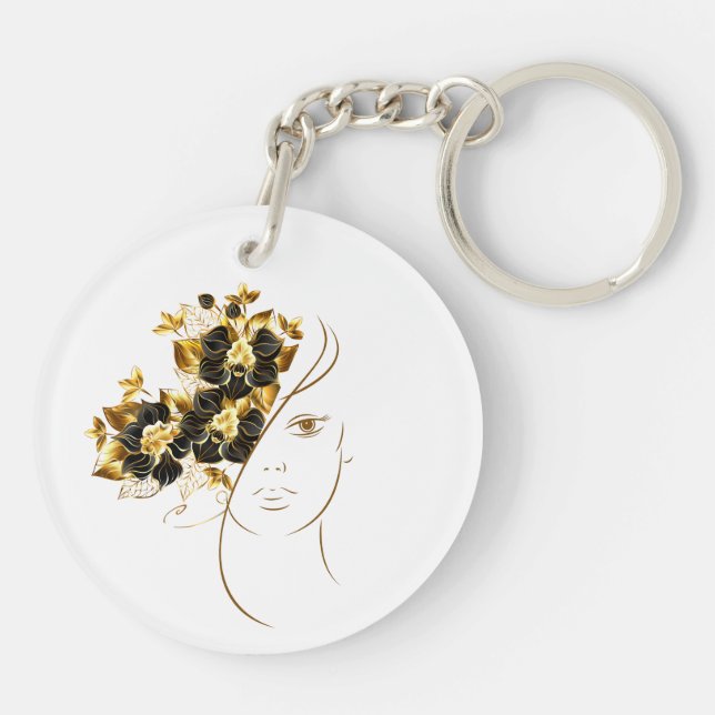 Acrylic Keychain, Round (double-sided) Key Ring (Back)
