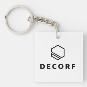 Acrylic Keychain, Square (double-sided) Key Ring