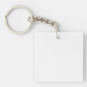 Acrylic Keychain, Square (double-sided) Key Ring