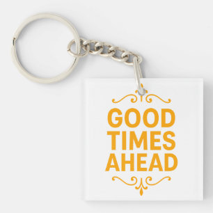 Acrylic Keychain, Square (double-sided) Key Ring