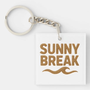 Acrylic Keychain, Square (double-sided) Key Ring