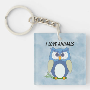 Acrylic Keychain with cute little Owl