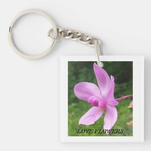 Acrylic Keychain with nice flower (Front)