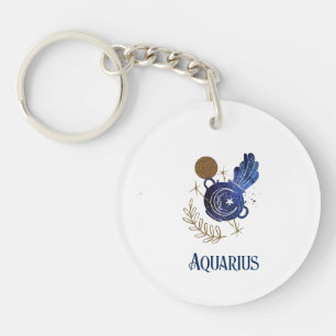 Acrylic Keychain-Zodiac Aquarius Key Ring
