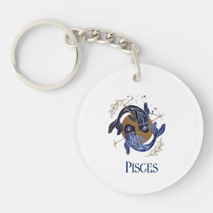 Acrylic Keychain-Zodiac Pisces Key Ring