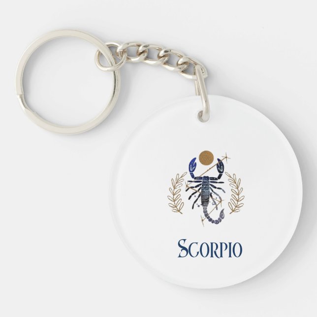 Acrylic Keychain-Zodiac Scorpio Keychain (Front)