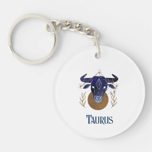 Acrylic Keychain-Zodiac Taurus Key Ring