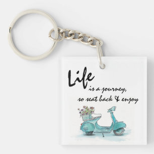 Acrylic Keyring - French Scooter Life is a journey