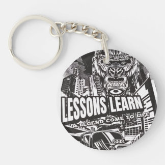 ACRYLIC LEGENDARY GORILLA LESSONS LEARN KEYCHAIN 