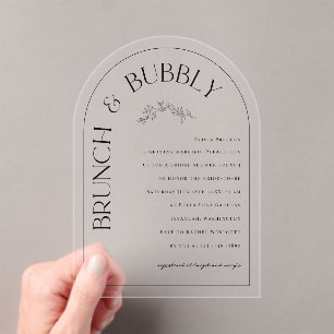 Acrylic Luxe Bridal Shower Party Invitation Card