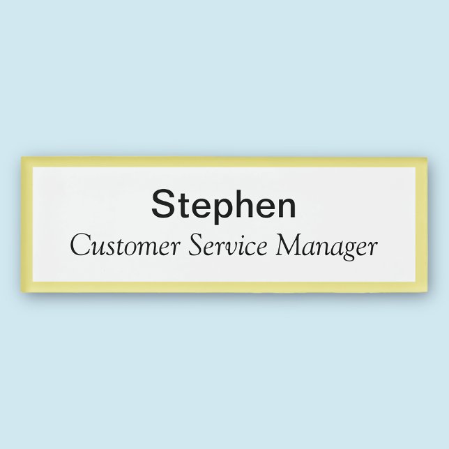 Acrylic Magnetic Name Tag Professional Title Badge (MISOOK Simple Magnetic Name Tag)