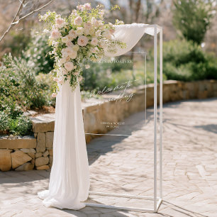 Acrylic Modern Minimal Wedding Welcome Sign