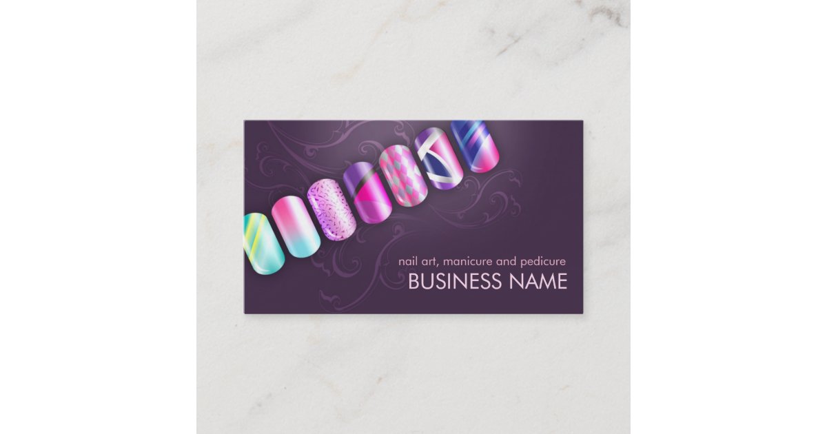 3. Elegant Nail Art Business Card Template - wide 5