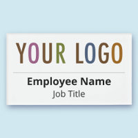 Acrylic Name Tag Magnetic Custom Business Logo