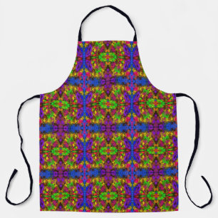 Acrylic Neon Colors Paint Splatter Splash Abstract Apron