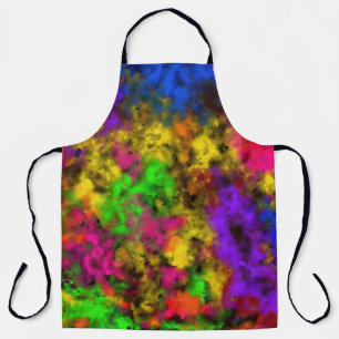 Acrylic Neon Colors Paint Splatter Splash Abstract Apron