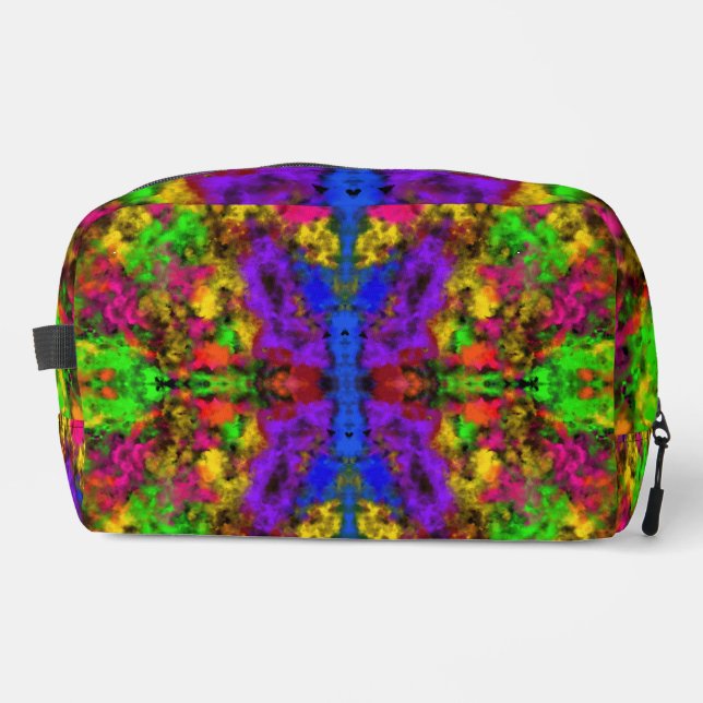 Acrylic Neon Colours Paint Splatter Splash Abstrac Dopp Kit (Front)