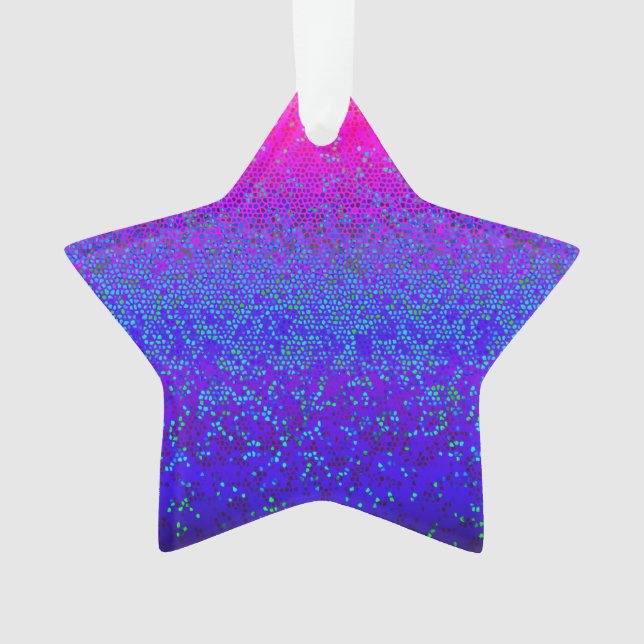 Acrylic Ornament Glitter Star Dust (Front)