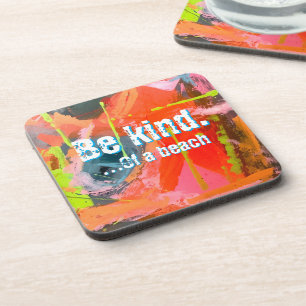 Acrylic Ornament with original abstract art Coaster