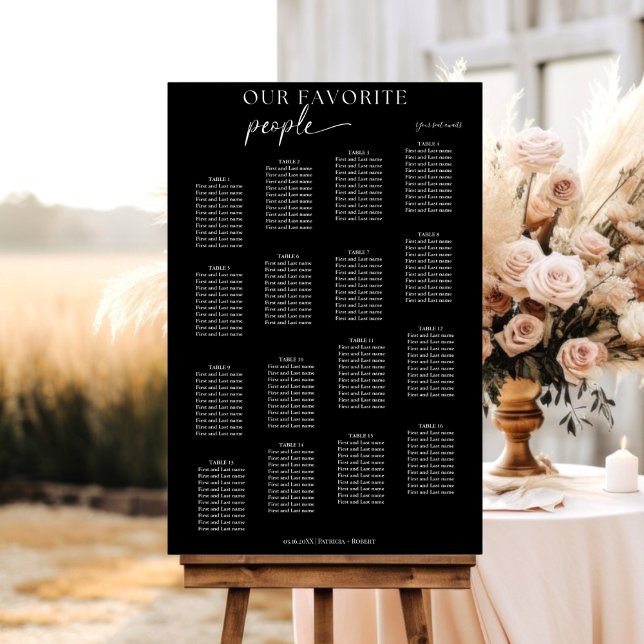 Acrylic Our Favourite People Wedding Seating Chart (Creator Uploaded)