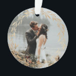 Acrylic Our First Christmas Ornaments Gold<br><div class="desc">Remember your first Christmas together with this lovely keepsake ornament. Easily edit the year! This also makes a great gift!</div>