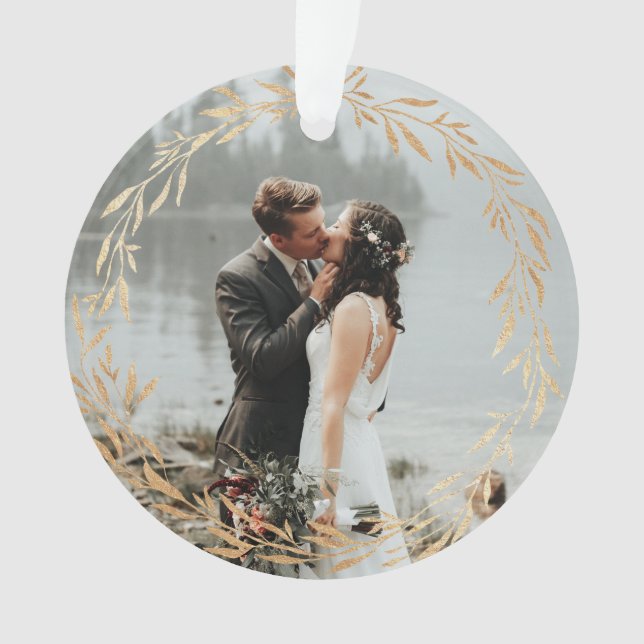 Acrylic Our First Christmas Ornaments Gold (Front)