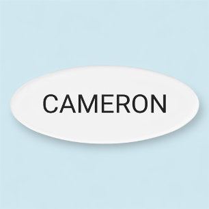 Acrylic Oval Shape Name Tag Magnetic Professional
