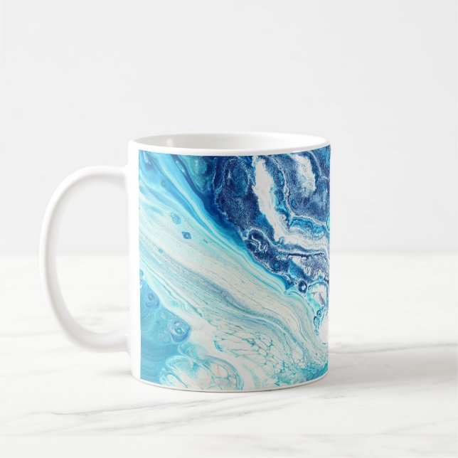 Acrylic paint, abstract colour tones coffee mug (Left)