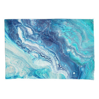 Acrylic paint, abstract colour tones pillowcase