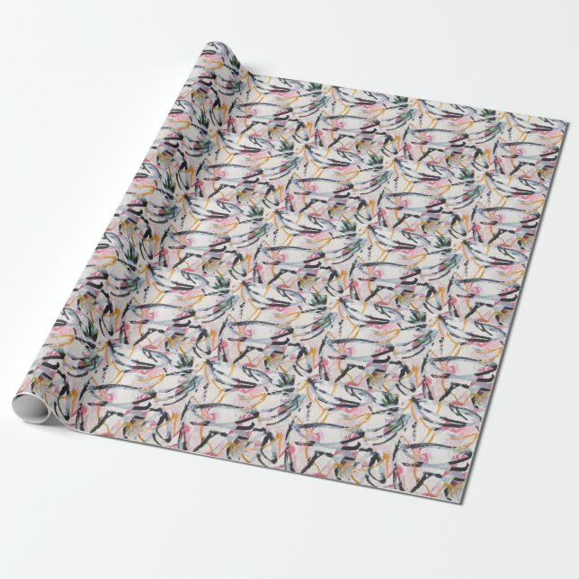Acrylic Paint Design Element Wrapping Paper (Unrolled)