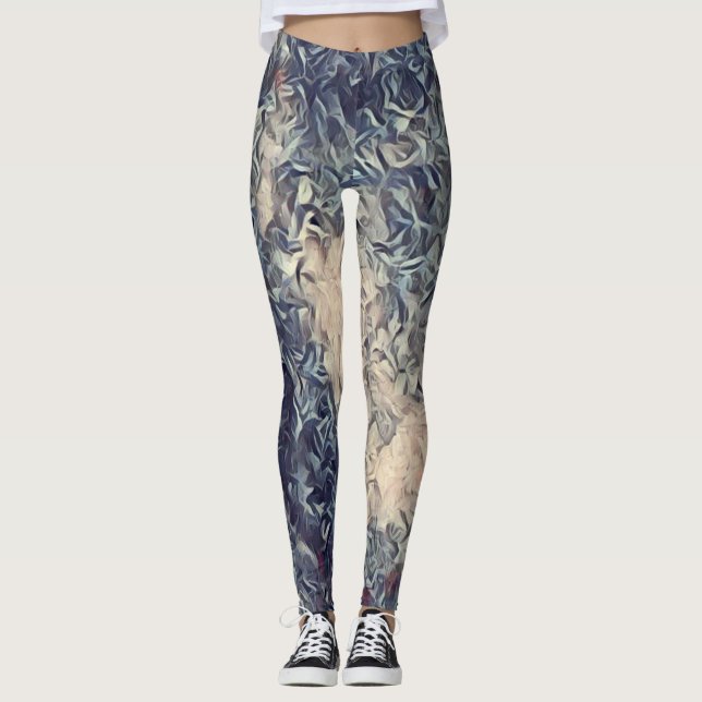 Acrylic Paint Rave Love Leggings (Front)