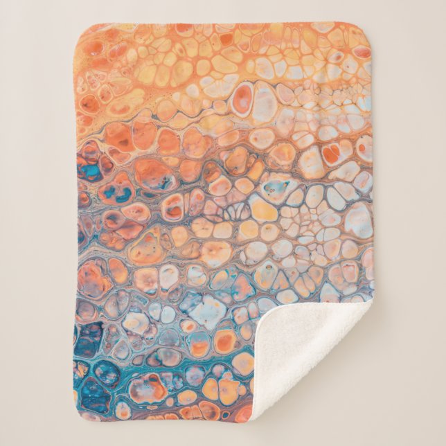 Acrylic paint sherpa blanket (Front)
