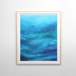 Acrylic Painted Lake Waves Poster
