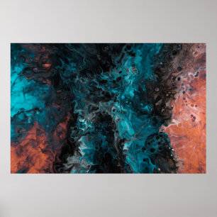 Acrylic painted poster