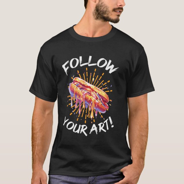 Acrylic Painter Design for Acrylic Colour Wheel 1 T-Shirt (Front)