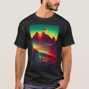 Acrylic Painting Astronaut on Extra Terrestrial Wo T-Shirt