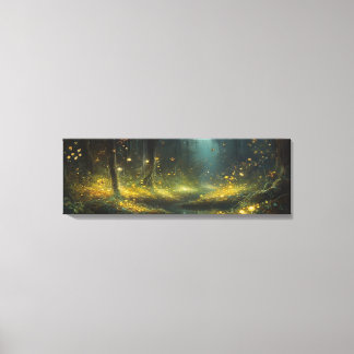 Acrylic painting of Fireflies light up a mystical  Canvas Print