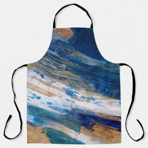Acrylic painting. Trendy hand painted artwork. Mix Apron