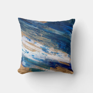 Acrylic painting. Trendy hand painted artwork. Mix Cushion