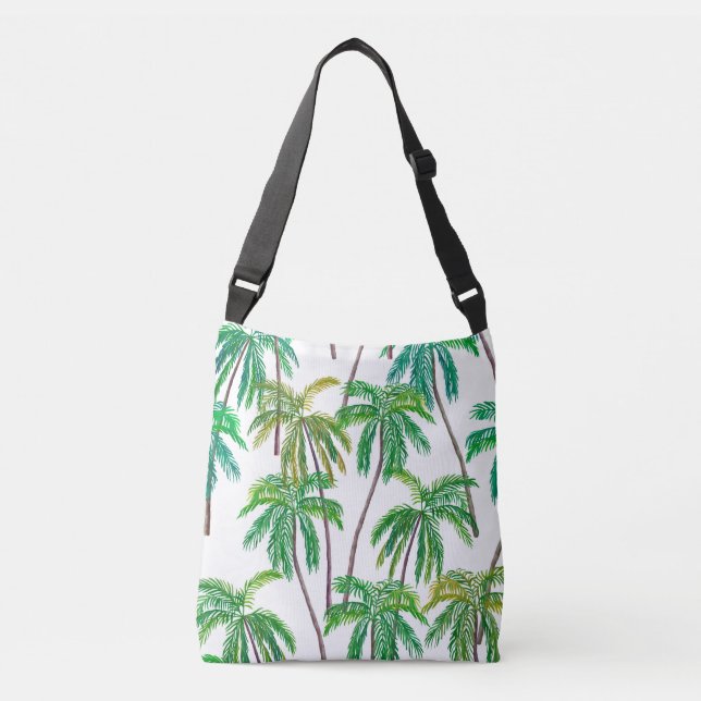Acrylic Palms: Summer Textile Texture. Crossbody Bag (Front)