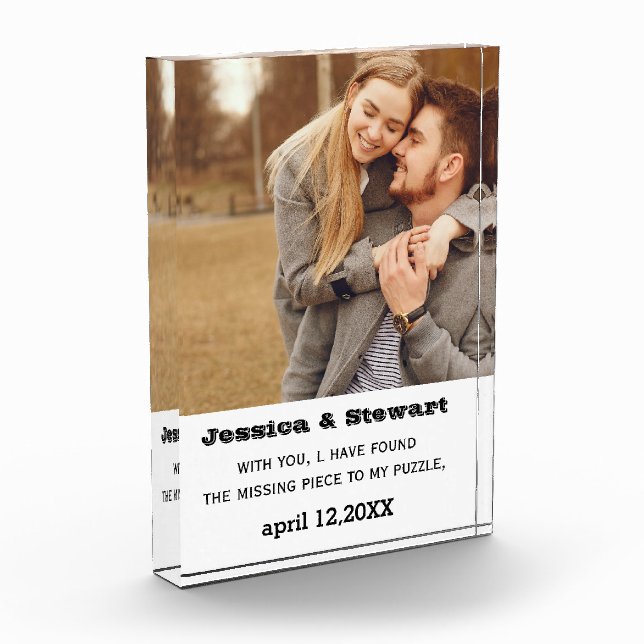 Acrylic Photo Block | Couples Gift  Relationship  (Left)