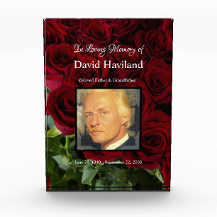 Acrylic Photo Block Roses Memorial HAMbWG