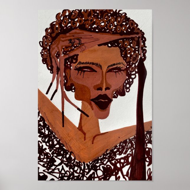 acrylic portrait poster (Front)