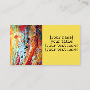 Acrylic Pouring Business Card Abstract Art Fluid