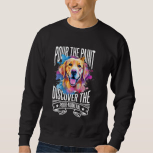Acrylic Pouring Design for Messy Painter and Paint Sweatshirt