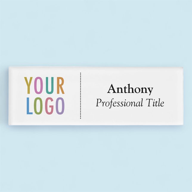 Acrylic Premium Nametag Logo Magnetic Professional Name Tag (MISOOK Acrylic Name Tag with Logo)