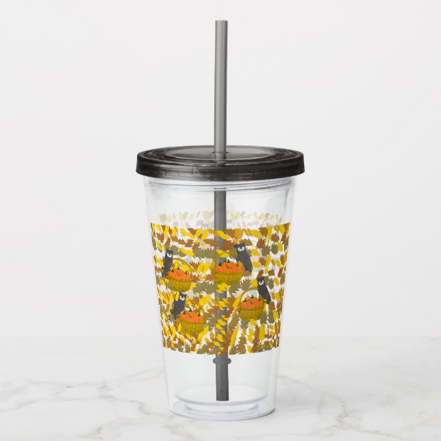 Acrylic Pumpkin Autumn Cup (Front)