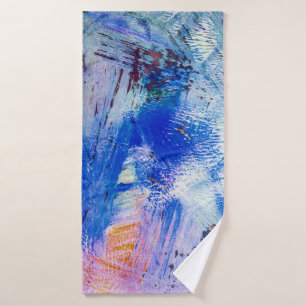 acrylic raster texture different multicolored mono bath towel