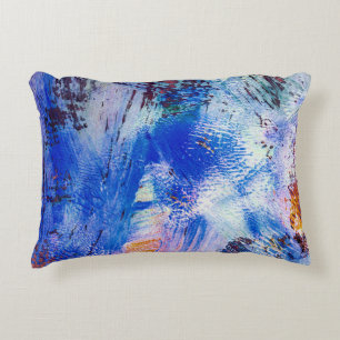 acrylic raster texture different multicolored mono decorative cushion